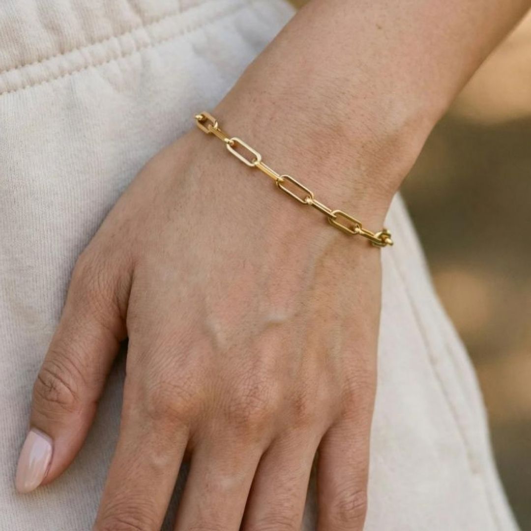 Avaria Eloise Gold Paperclip Women's Bracelet