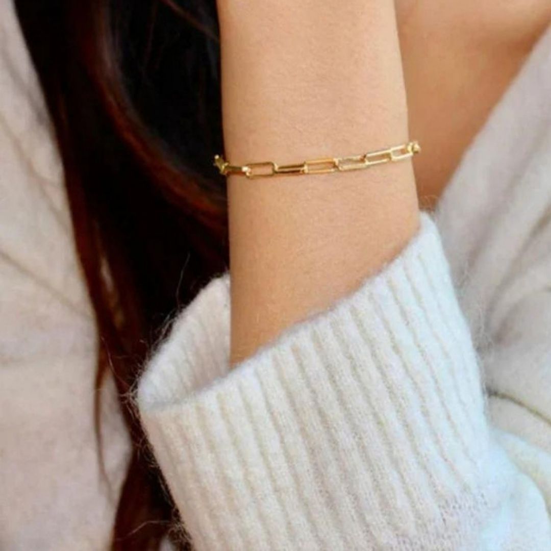 Avaria Eloise Gold Paperclip Women's Bracelet