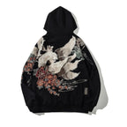 Unisex Embroidered Fox Hoodie - Harajuku Street Wear