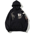 Unisex Embroidered Fox Hoodie - Harajuku Street Wear