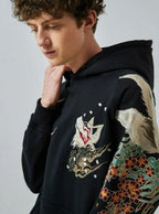 Unisex Embroidered Fox Hoodie - Harajuku Street Wear