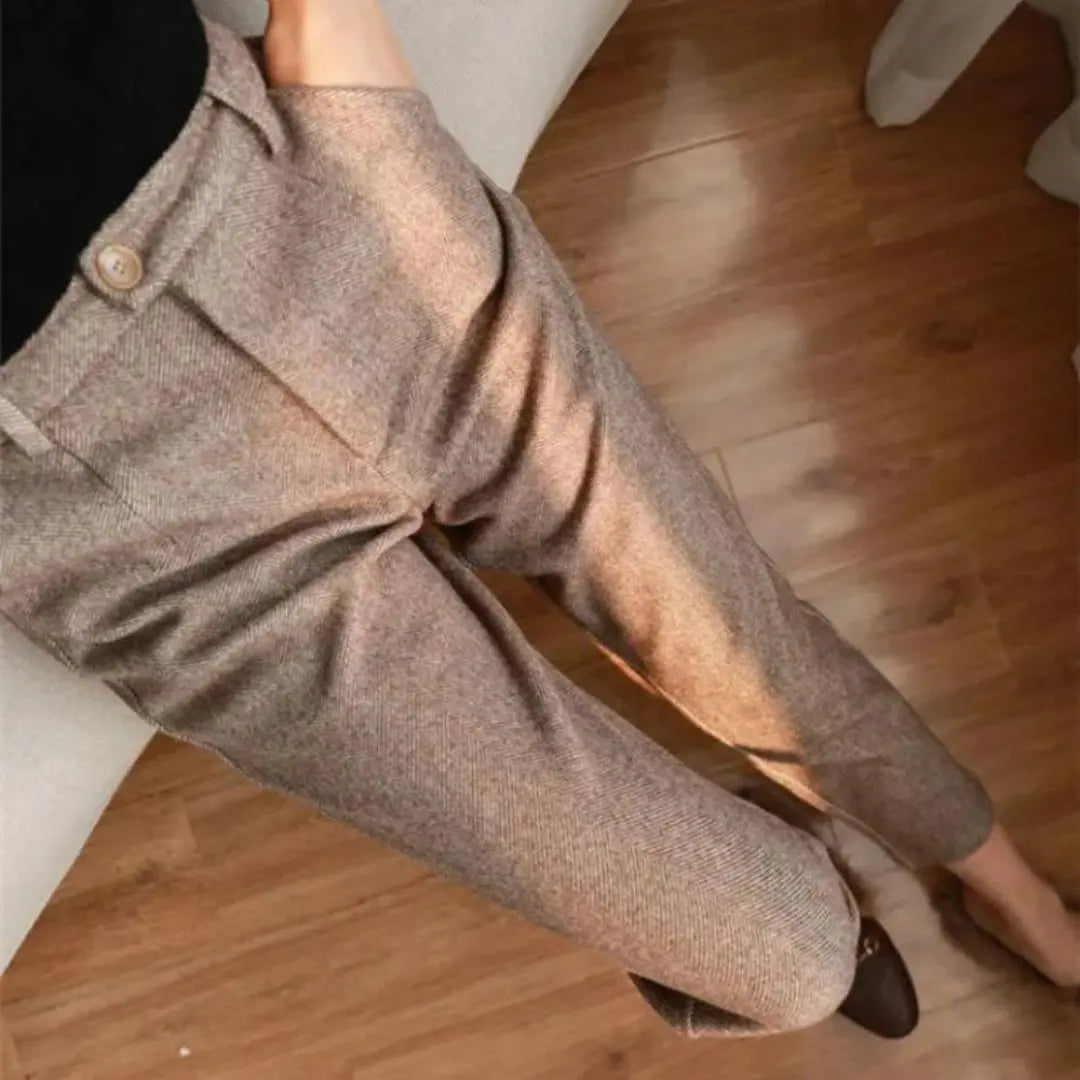 Harrow - Men's Herringbone Wool Trousers