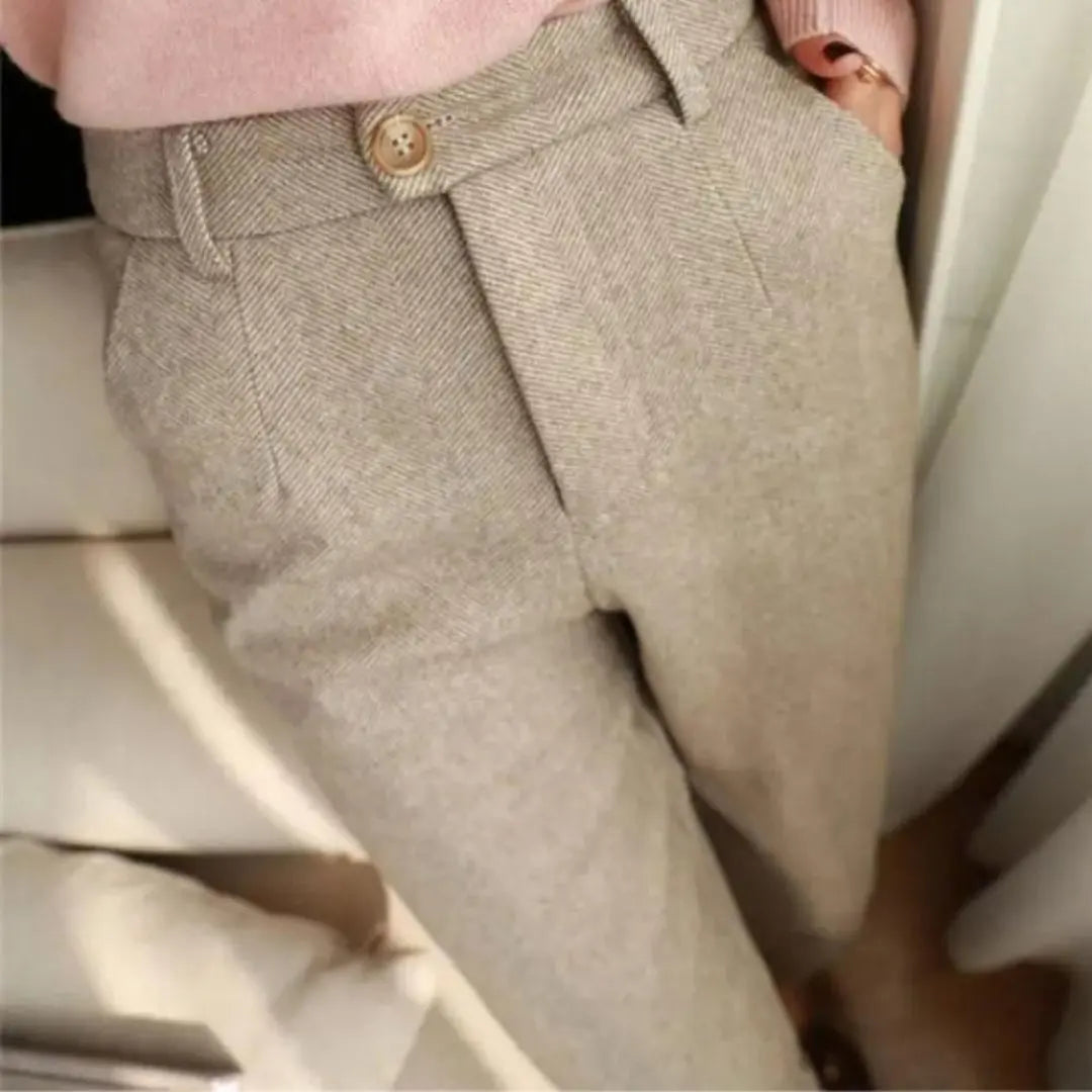 Harrow - Men's Herringbone Wool Trousers