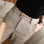 Harrow - Men's Herringbone Wool Trousers