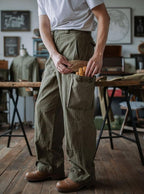 Men's Reproduction French Army M-47 Herringbone Twill Trousers