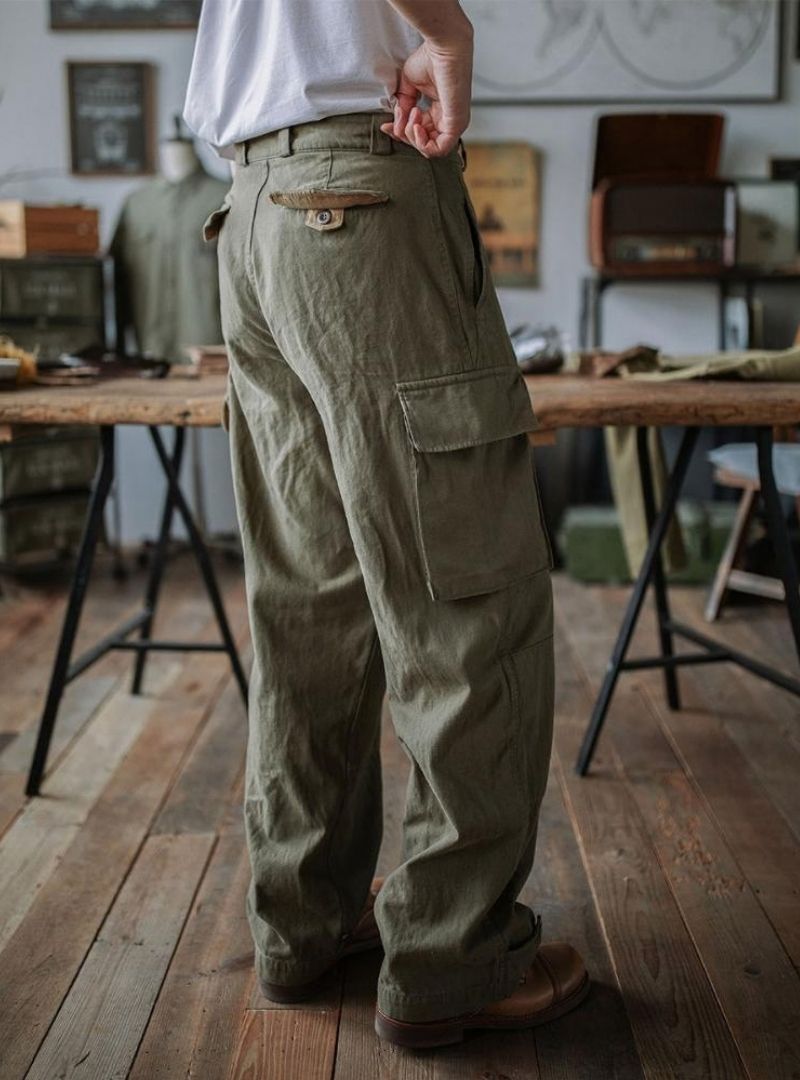 Men's Reproduction French Army M-47 Herringbone Twill Trousers