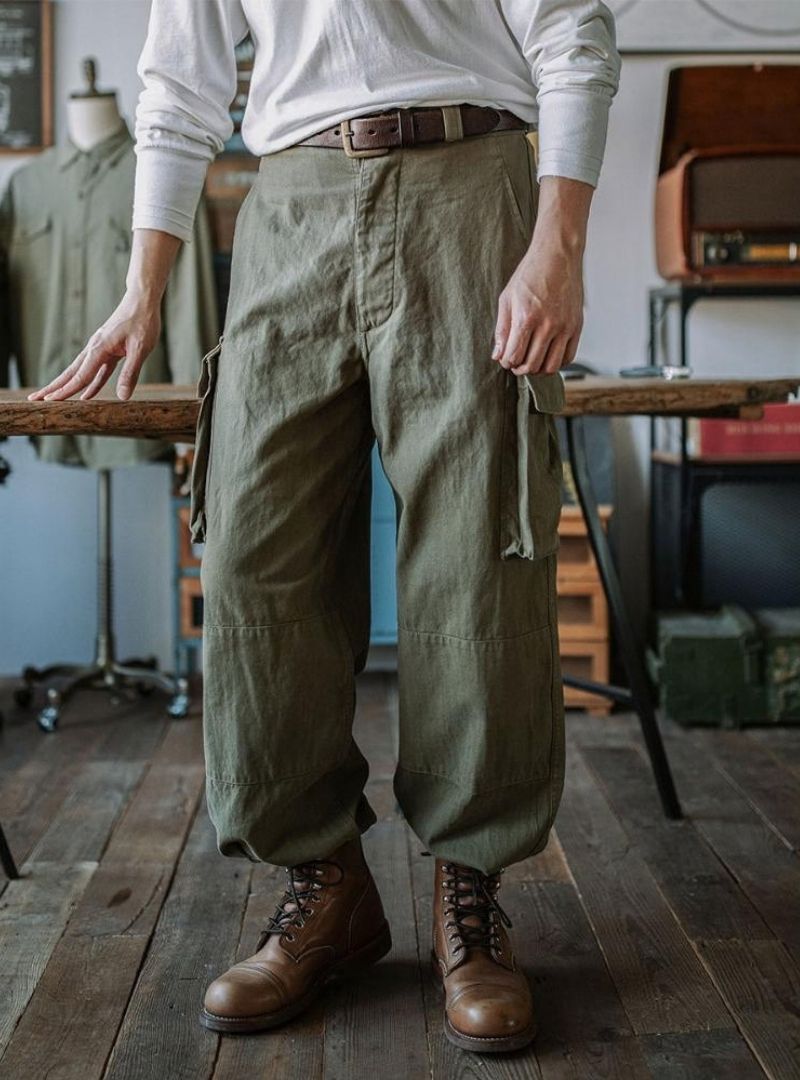 Men's Reproduction French Army M-47 Herringbone Twill Trousers