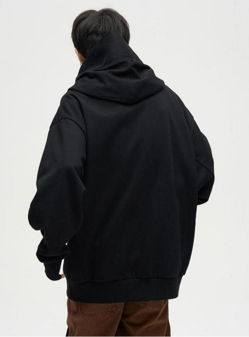 Exclusive Double Panel Men's Hooded Jacket - Harajuku Street Wear