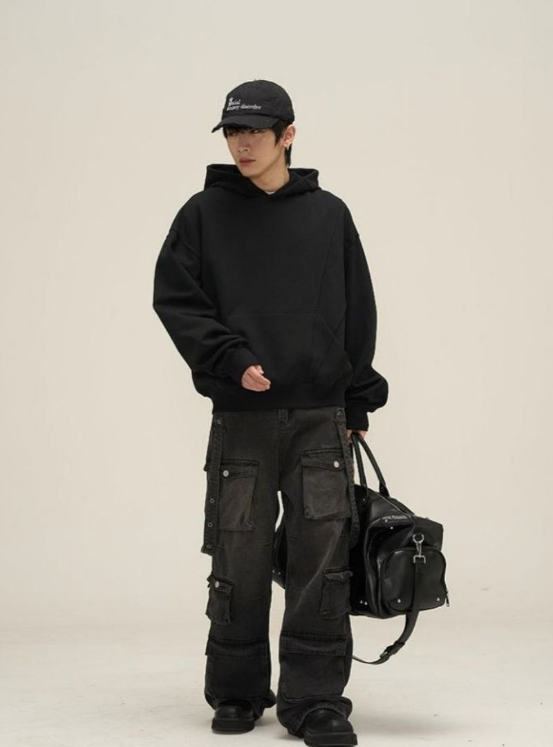 Exclusive Off Paneled Men's Hoodie - Harajuku Street Wear