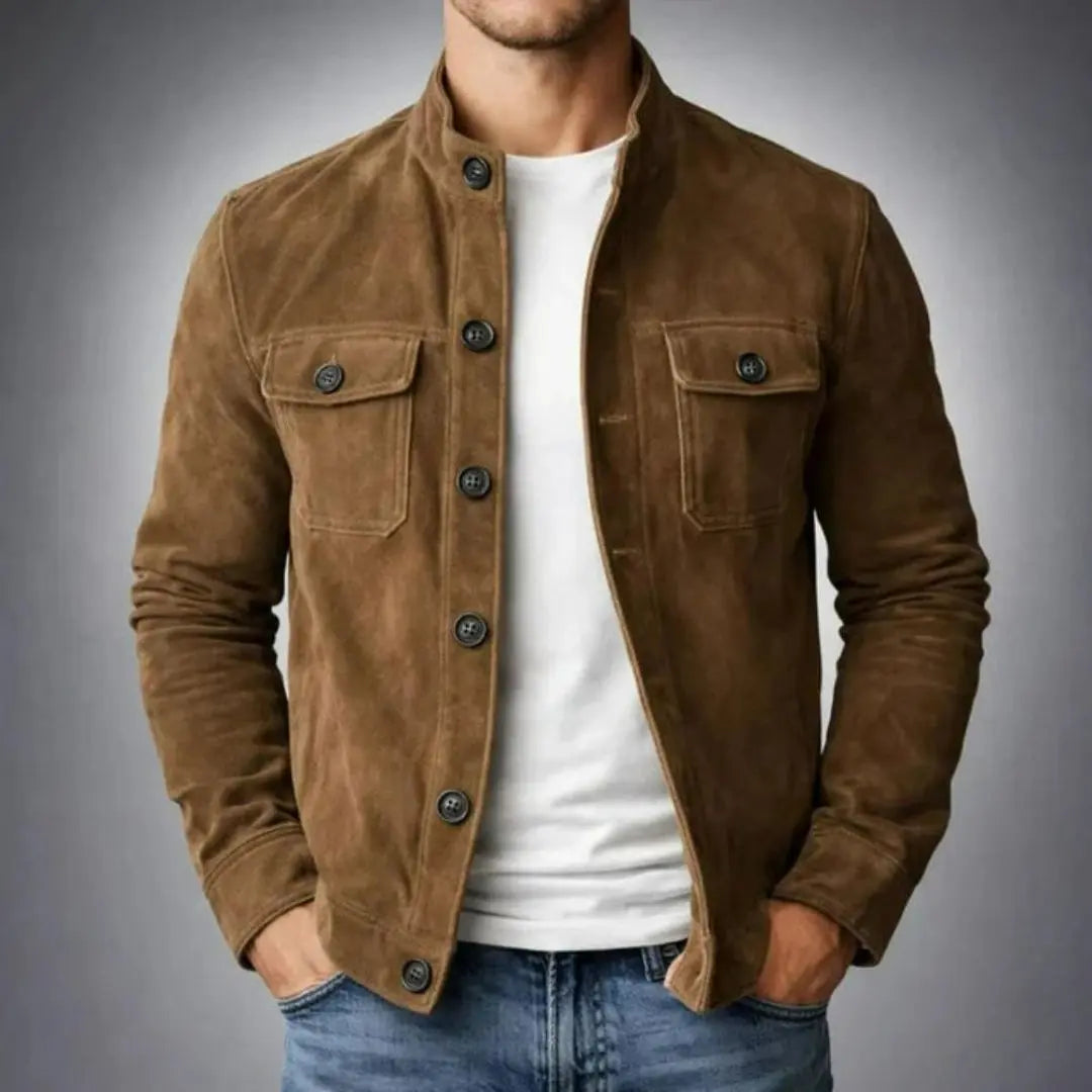 Jacob - Men's Classic Pocket Suede Jacket
