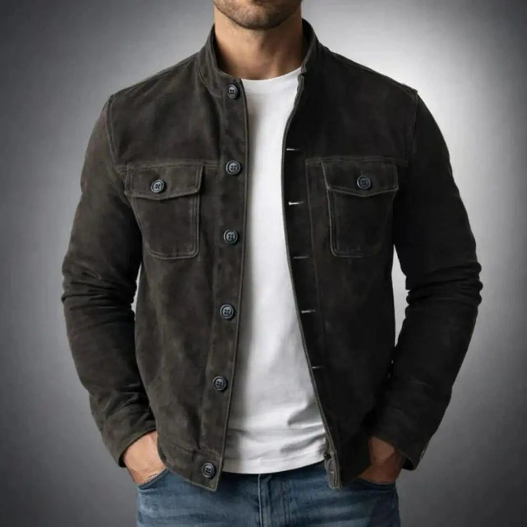 Jacob - Men's Classic Pocket Suede Jacket