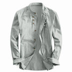 Kyoto - Men's Ultra Comfortable Band Collar Shirt