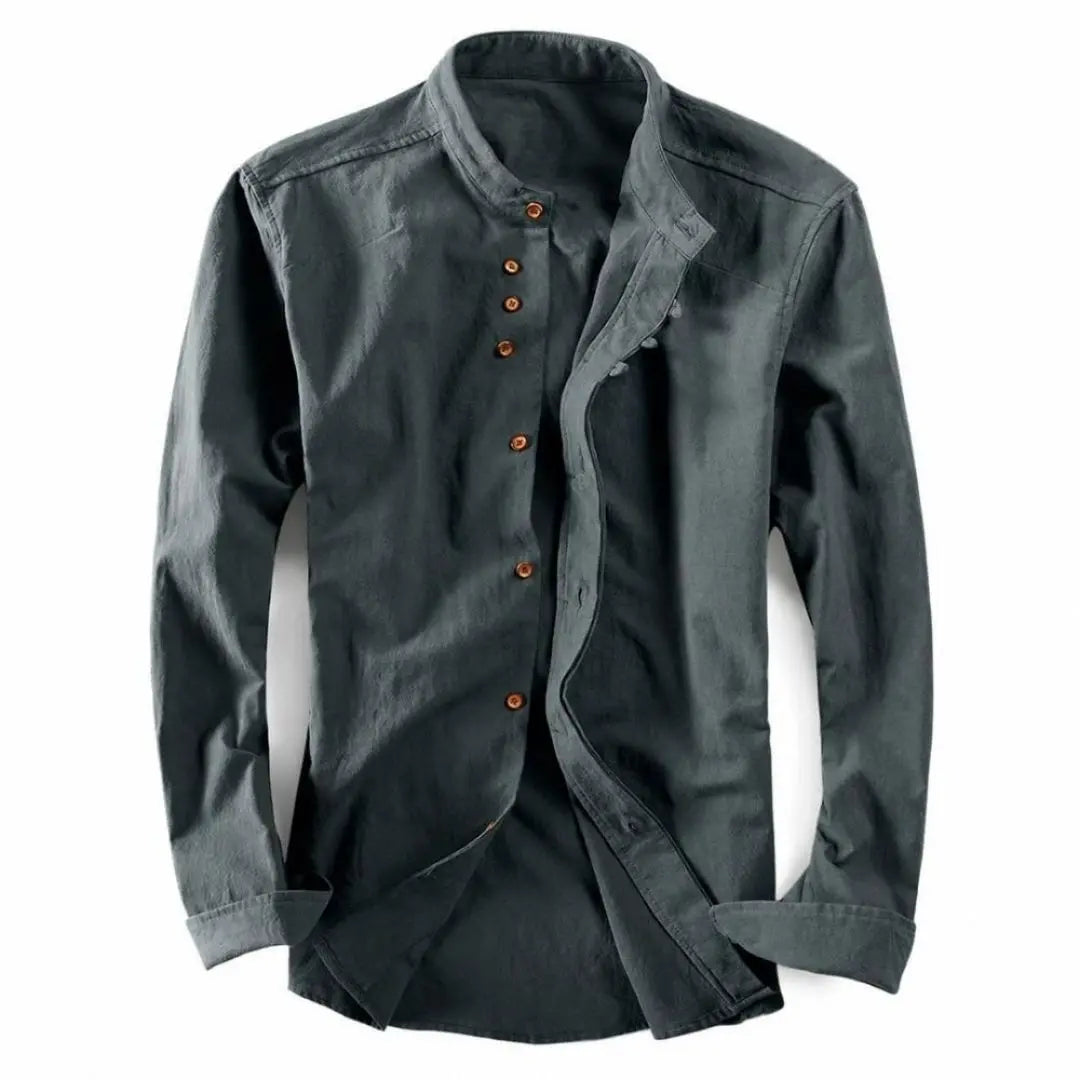 Kyoto - Men's Ultra Comfortable Band Collar Shirt