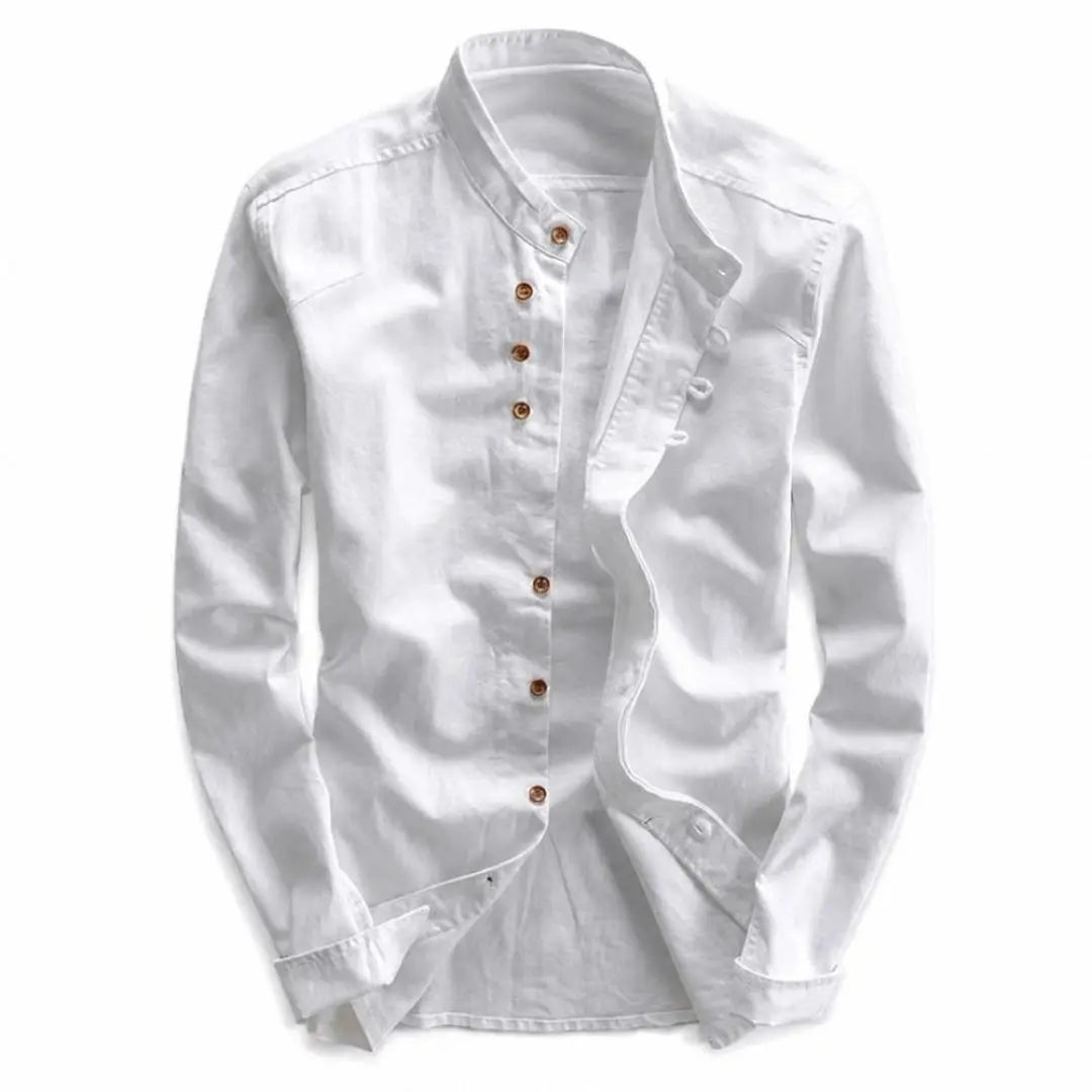 Kyoto - Men's Ultra Comfortable Band Collar Shirt