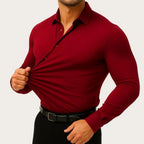 Marcivo - Men's Long Sleeve Classic Stretch Shirt