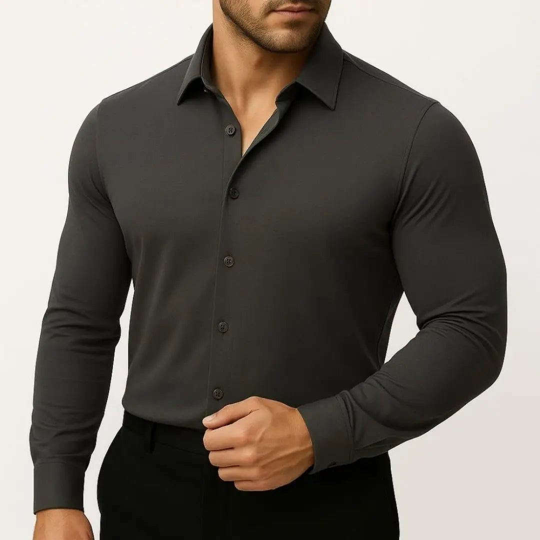Marcivo - Men's Long Sleeve Classic Stretch Shirt
