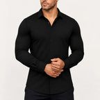 Marcivo - Men's Long Sleeve Classic Stretch Shirt