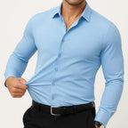 Marcivo - Men's Long Sleeve Classic Stretch Shirt