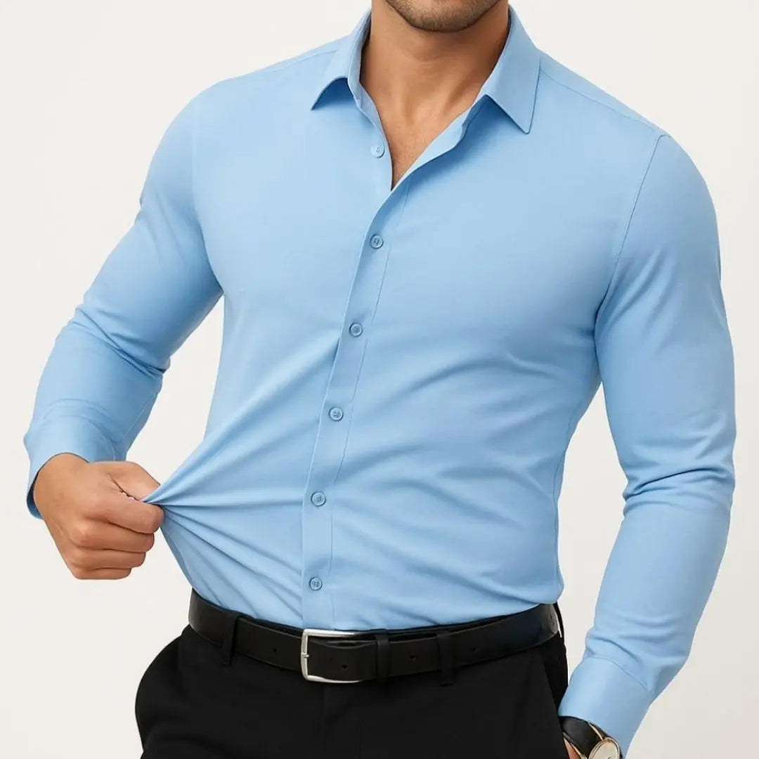 Marcivo - Men's Long Sleeve Classic Stretch Shirt