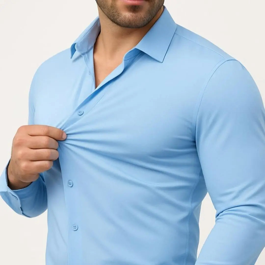 Marcivo - Men's Long Sleeve Classic Stretch Shirt