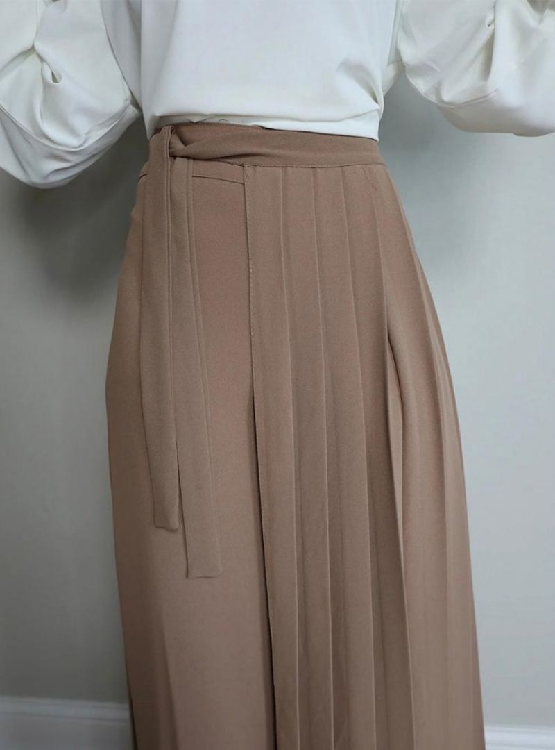 Women's Lovely Pleated Overskirt Pants Set