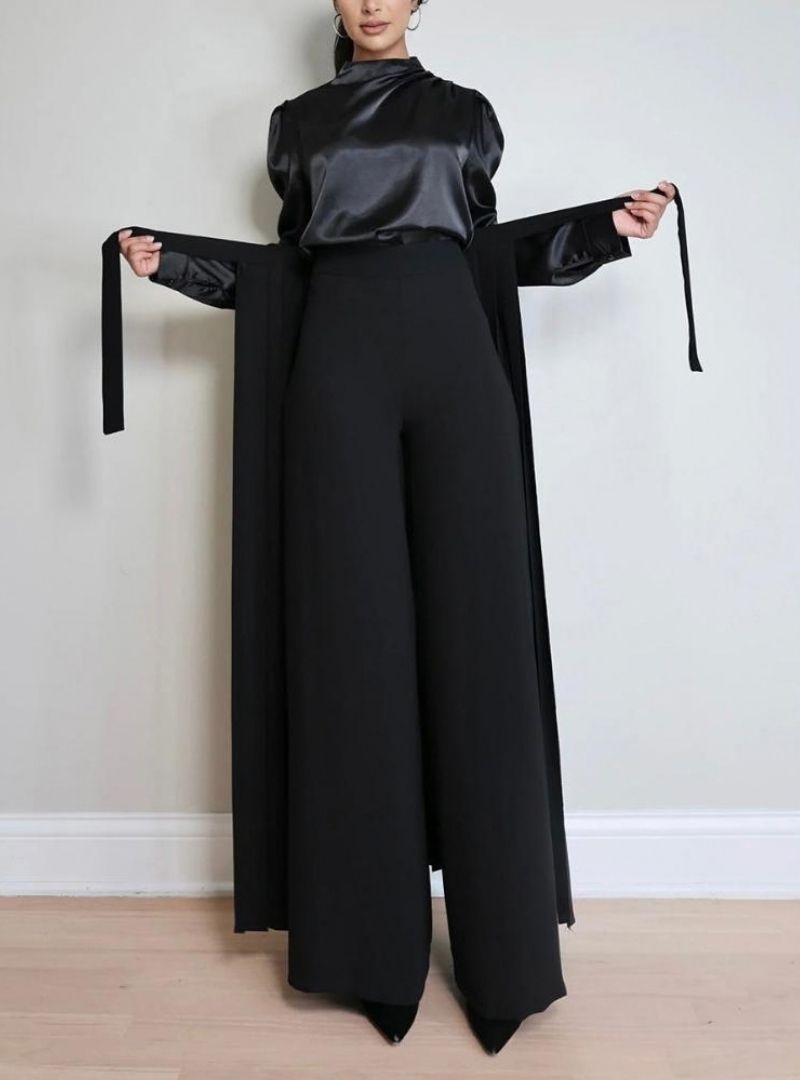 Women's Lovely Pleated Overskirt Pants Set