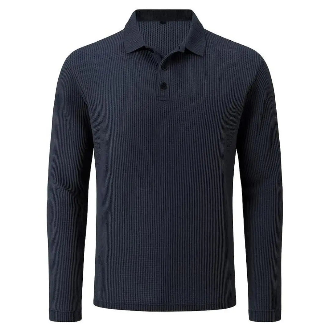 Lusso - Men's Ultra Comfortable Long Sleeve Polo Shirt