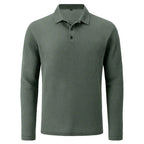 Lusso - Men's Ultra Comfortable Long Sleeve Polo Shirt