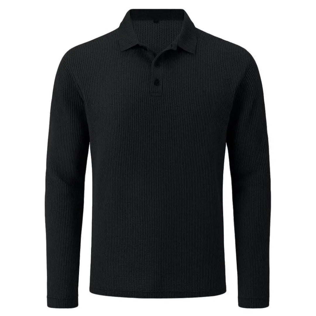 Lusso - Men's Ultra Comfortable Long Sleeve Polo Shirt