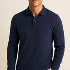 Lusso - Men's Ultra Comfortable Long Sleeve Polo Shirt