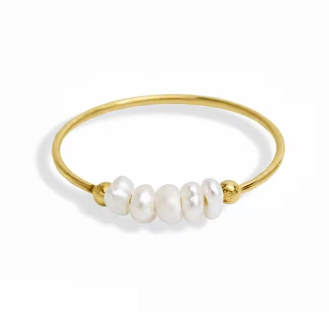 Avaria Magnolia Freshwater Pearl Gold Women's Ring