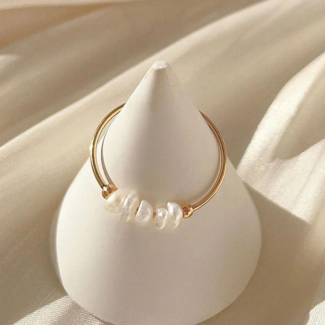 Avaria Magnolia Freshwater Pearl Gold Women's Ring