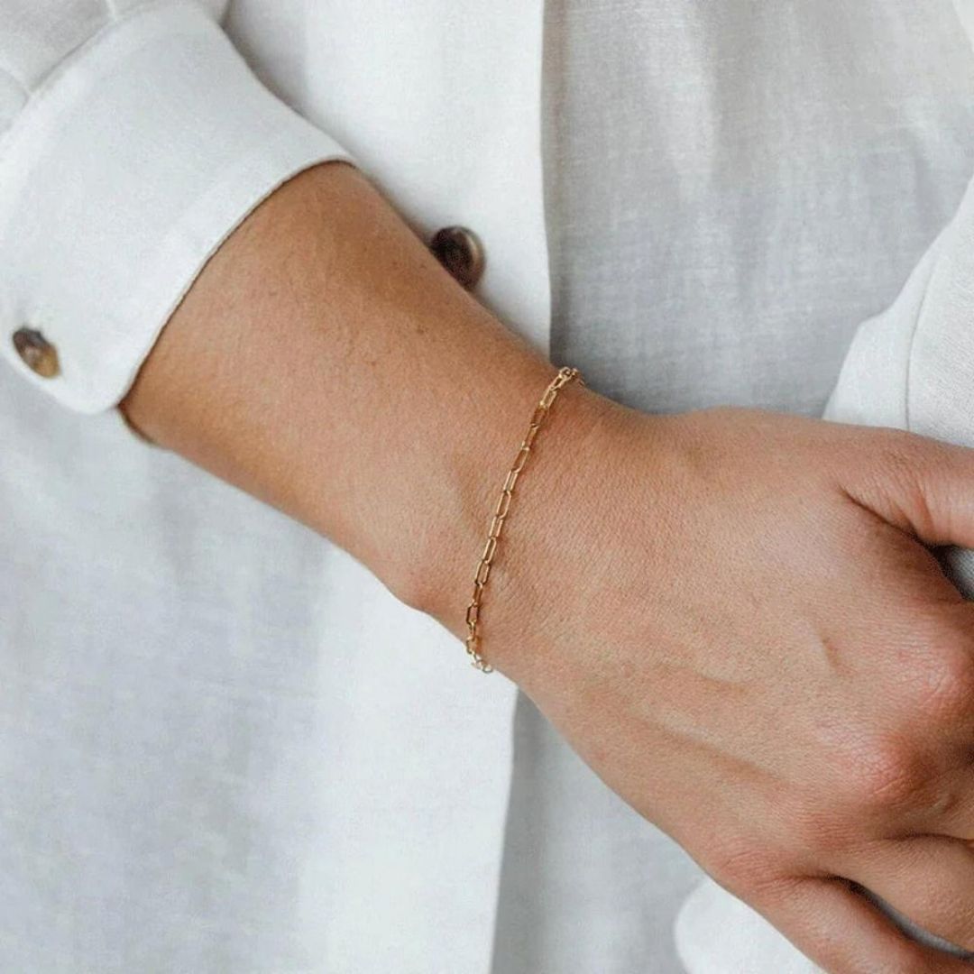 Avaria Maybelle Gold Paperclip Chain Women's Bracelet