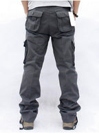 Men's Casual 6 Pockets Straight Cargo Pants