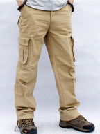 Men's Casual 6 Pockets Straight Cargo Pants