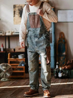 Contrast Denim Overalls