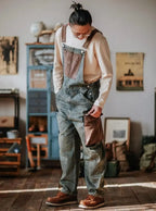 Contrast Denim Overalls