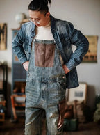 Contrast Denim Overalls