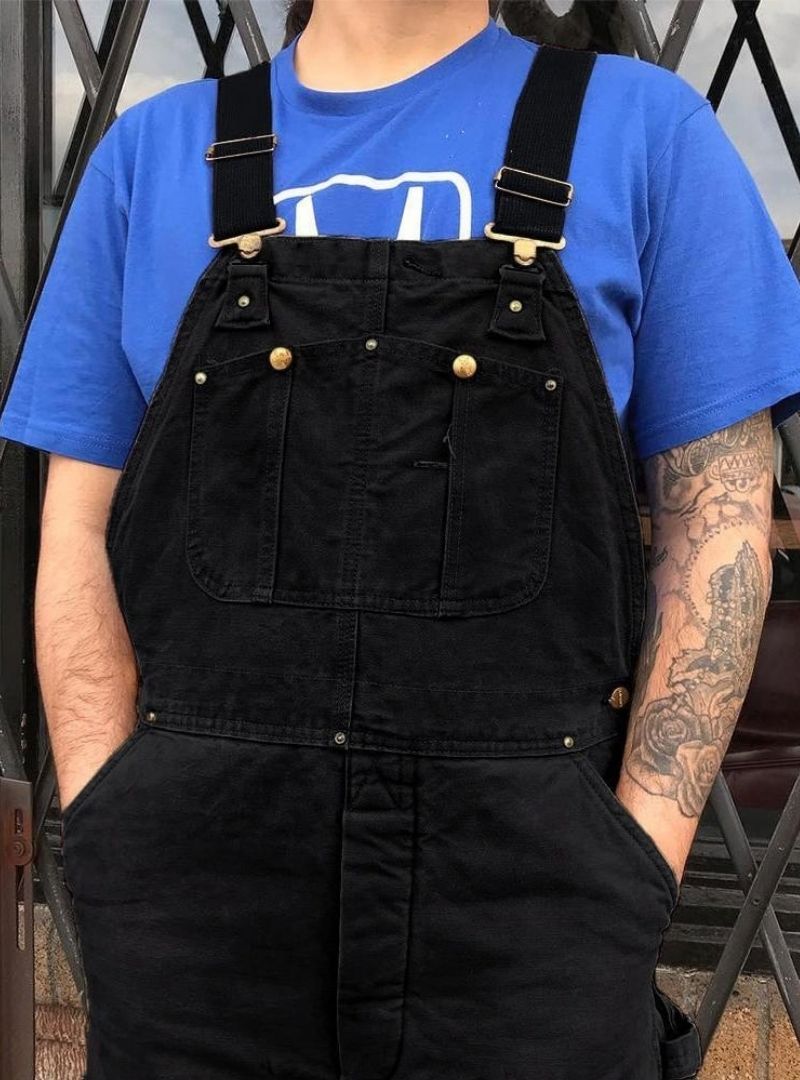 Men's Duck Bib Overalls Canvas Workwear Dungarees