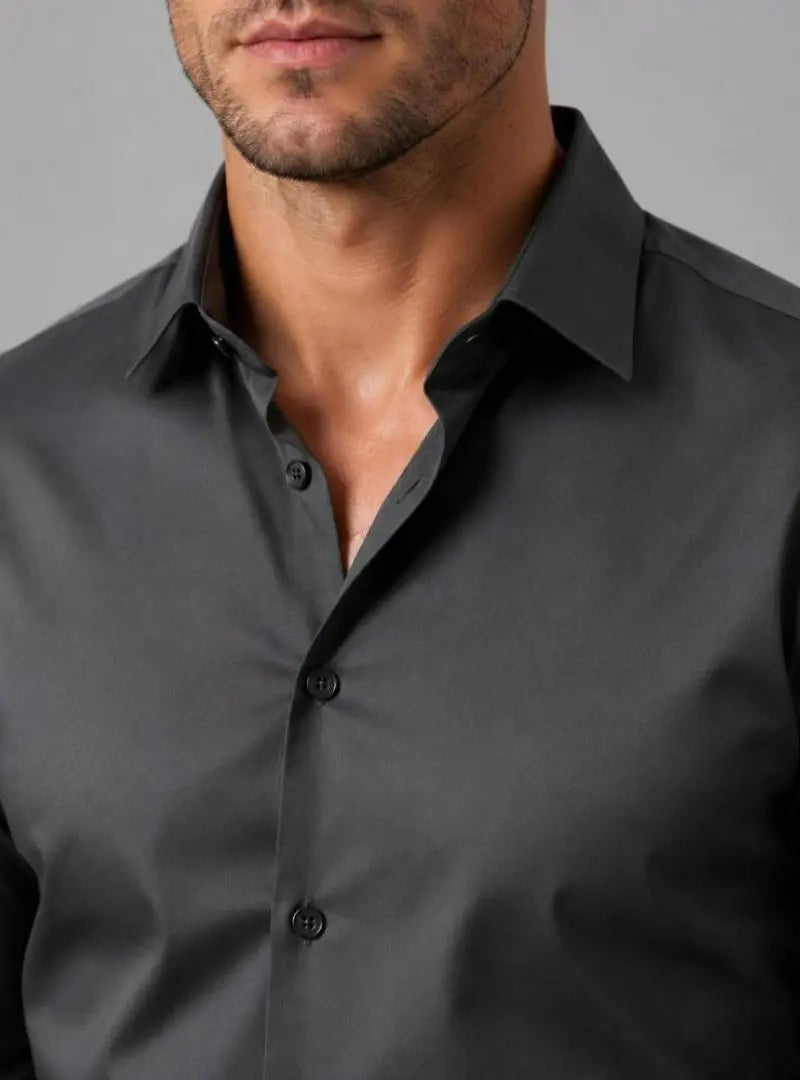 Georgia - Men's Slim Fit Dress Shirt – Long Sleeve Smart Formal Shirt