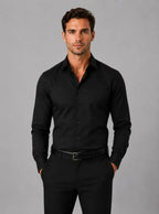 Georgia - Men's Slim Fit Dress Shirt – Long Sleeve Smart Formal Shirt
