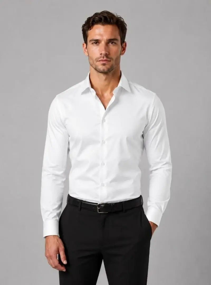 Georgia - Men's Slim Fit Dress Shirt – Long Sleeve Smart Formal Shirt