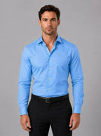 Georgia - Men's Slim Fit Dress Shirt – Long Sleeve Smart Formal Shirt