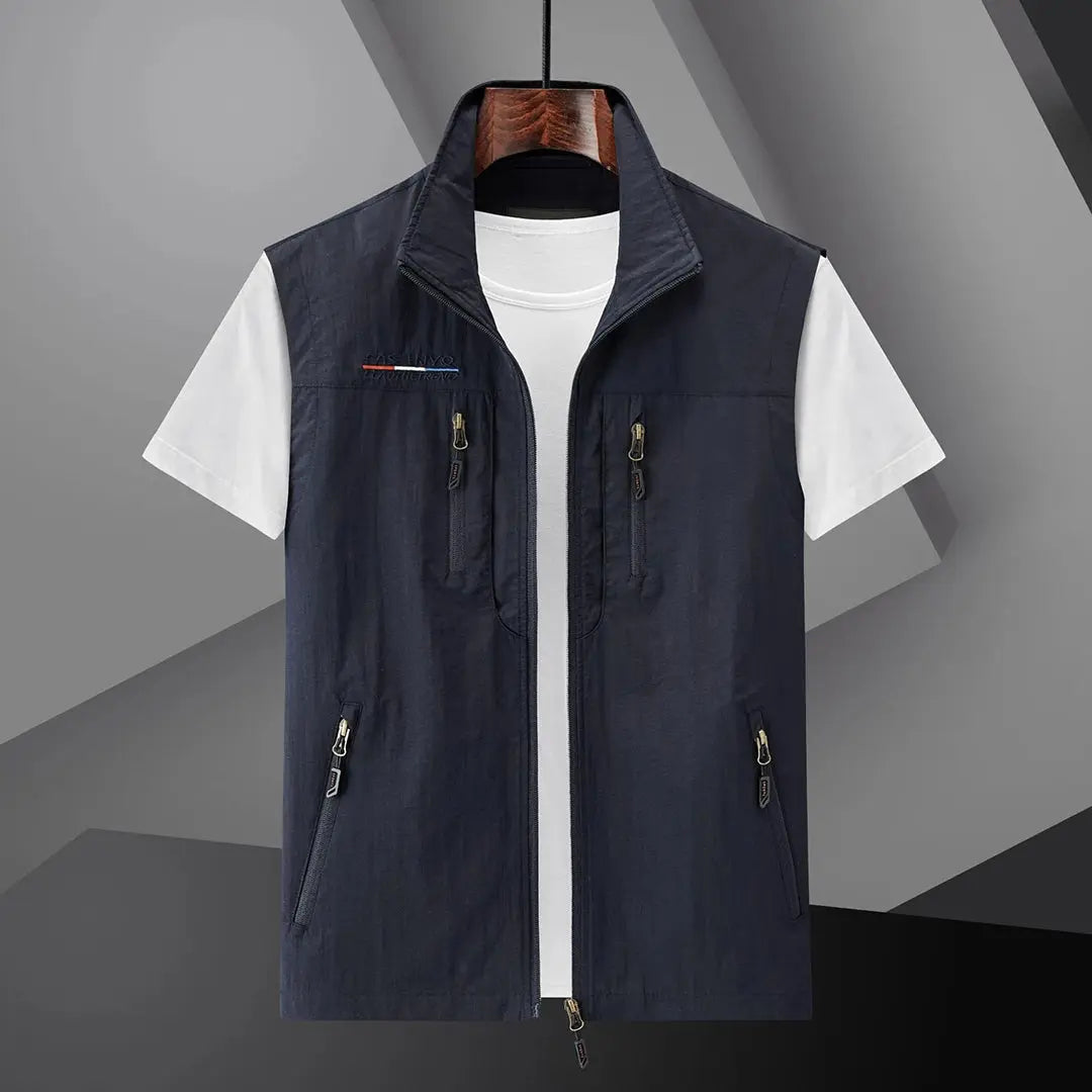 Men's Water-Resistant Breathable Utility Vest – for Travel