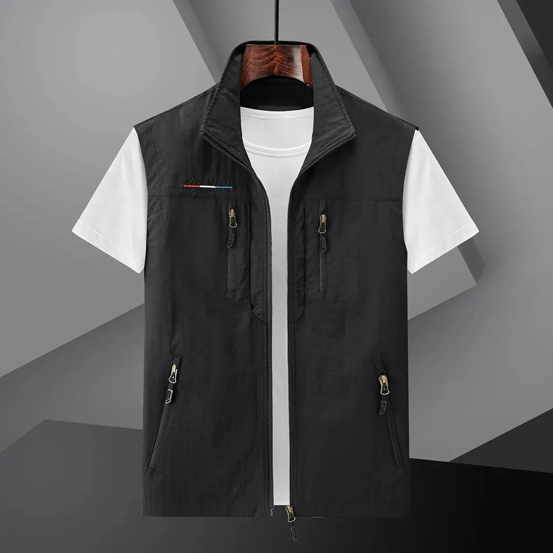 Men's Water-Resistant Breathable Utility Vest – for Travel
