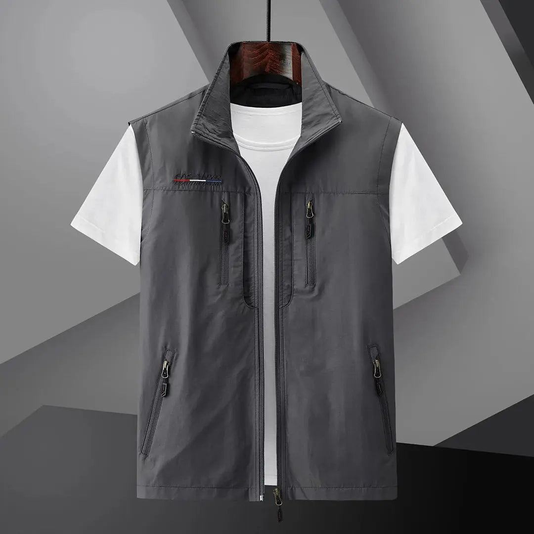 Men's Water-Resistant Breathable Utility Vest – for Travel
