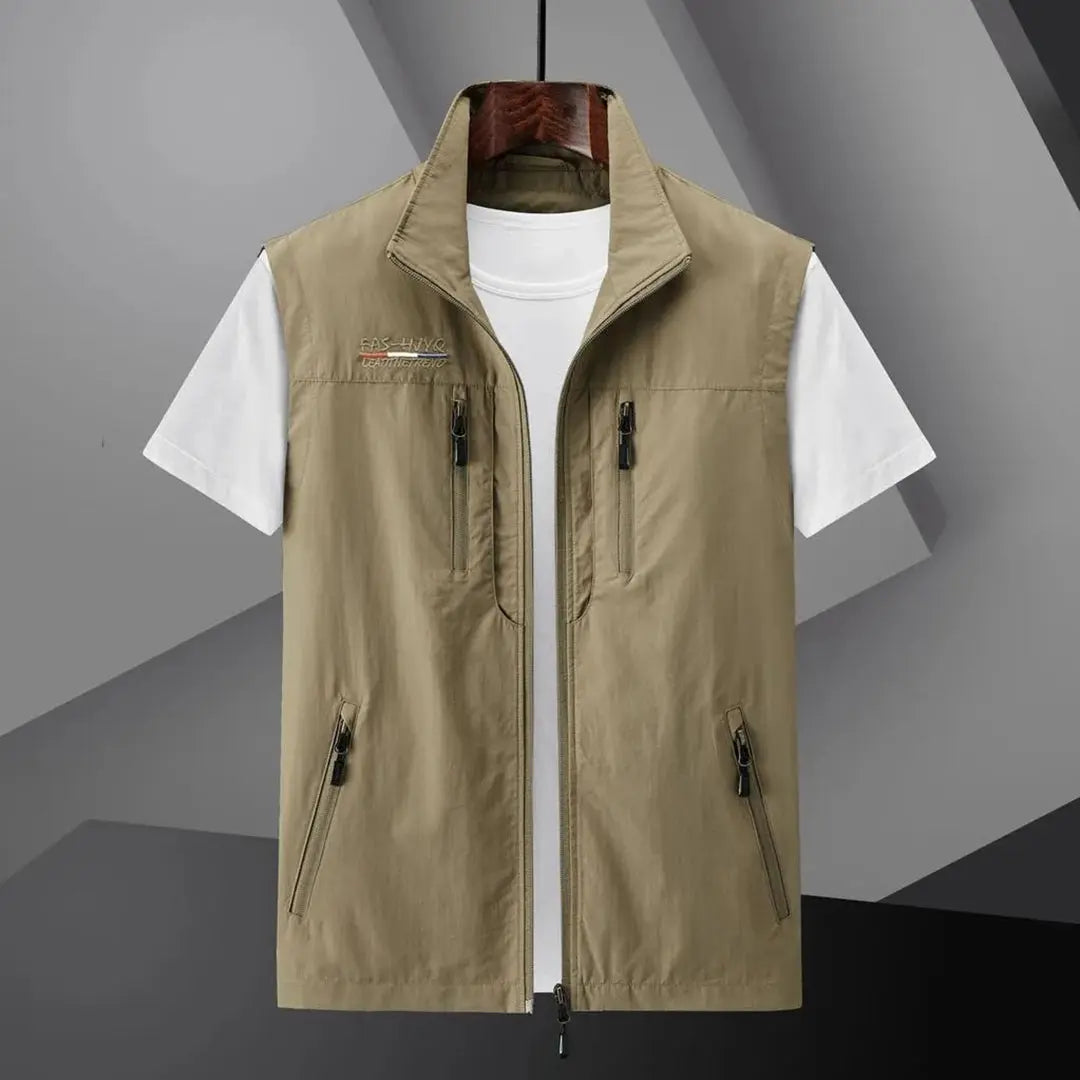 Men's Water-Resistant Breathable Utility Vest – for Travel