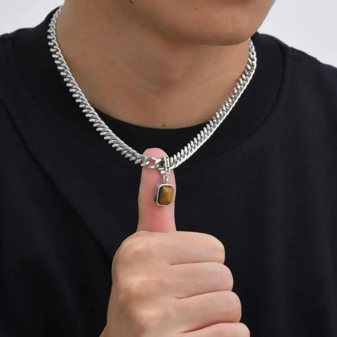 Onyx Gemstone Men's Necklace