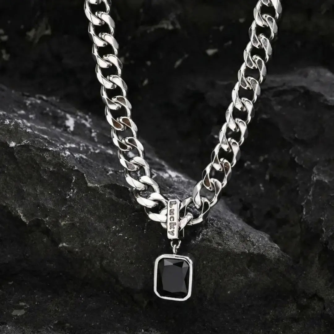 Onyx Gemstone Men's Necklace