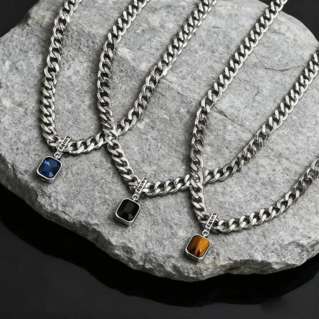 Onyx Gemstone Men's Necklace